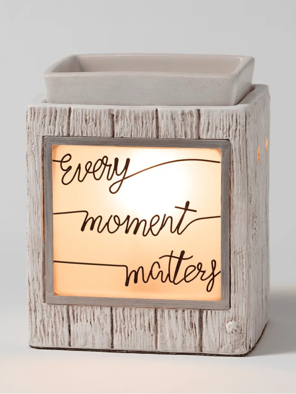Scentsy White Rustic 'Every Moment Matters' Wax Warmer